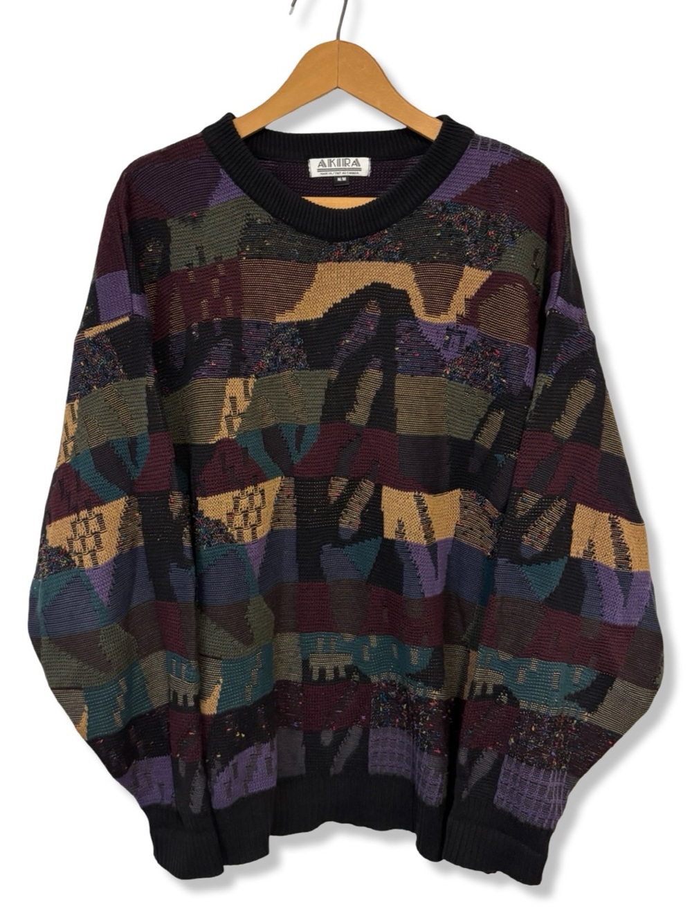 Vintage 90s AKIRA Multicolor Patterned Knit Sweater